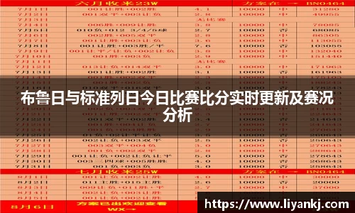 布鲁日与标准列日今日比赛比分实时更新及赛况分析